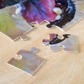 Cute Happy Dachshund Dog Face Art Puzzle Legpuzzel (Zijkant)