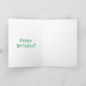 Cute happy dansende broccoli cartoon illustratie kaart (Binnen)