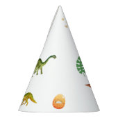 Cute Happy Dinosaur Birthday Party Paper Feesthoedjes (Links)