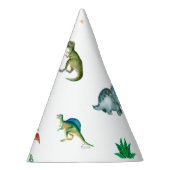 Cute Happy Dinosaur Birthday Party Paper Feesthoedjes (Rechts)