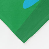 Cute Happy Duck in Rain met regenboog Fleece Deken (Hoek)