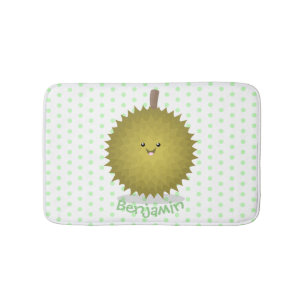 Cute happy durian cartoon illustratie badmat