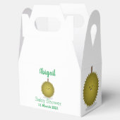 Cute happy durian cartoon illustratie bedankdoosjes (Geopend)