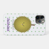 Cute happy durian cartoon illustratie Case-Mate iPhone case (Achterkant (horizontaal))