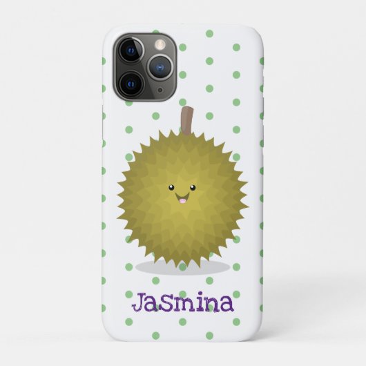 Cute happy durian cartoon illustratie Case-Mate iPhone case (Achterkant)