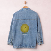 Cute happy durian cartoon illustratie denim jacket (Hangar)