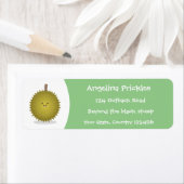 Cute happy durian cartoon illustratie etiket (Insitu)