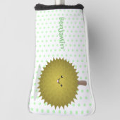 Cute happy durian cartoon illustratie golfheadcover (Draai 90)