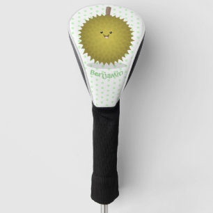 Cute happy durian cartoon illustratie golfheadcover