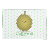 Cute happy durian cartoon illustratie kussensloop (Voorkant)