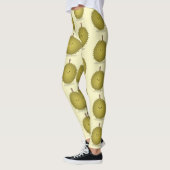 Cute happy durian cartoon illustratie leggings (Links)