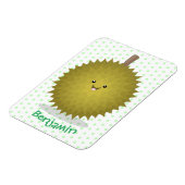 Cute happy durian cartoon illustratie magneet (Linkerzijde)