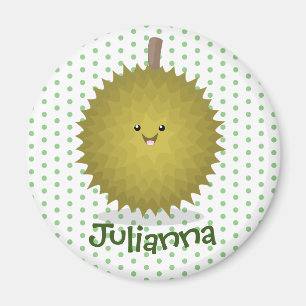 Cute happy durian cartoon illustratie magneet