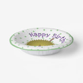 Cute happy durian cartoon illustratie papieren kommen (Gebogen)