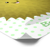 Cute happy durian cartoon illustratie poster (Hoek)