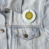 Cute happy durian cartoon illustratie ronde button 5,7 cm (In situ)