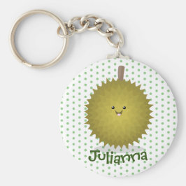 Cute happy durian cartoon illustratie sleutelhanger