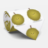 Cute happy durian cartoon illustratie stropdas (Opgerold)