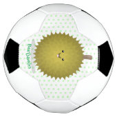 Cute happy durian cartoon illustratie voetbal (Gedraaid)