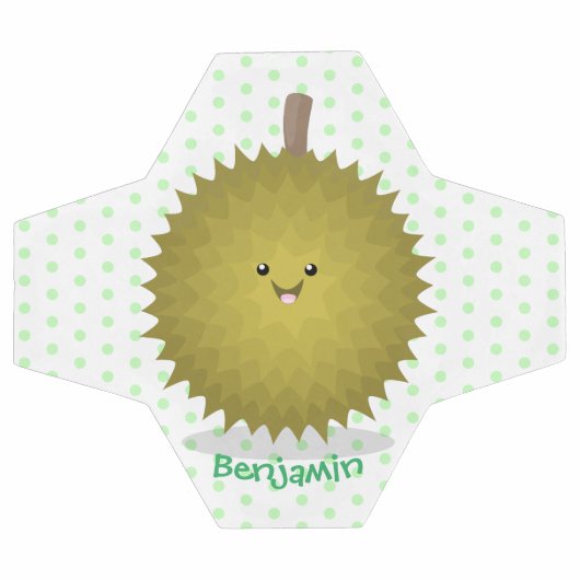 Cute happy durian cartoon illustratie voetbal (Enkel)