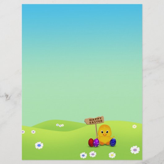 Cute Happy Easter Baby Chick (Voorkant)