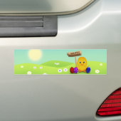 Cute Happy Easter Baby Chick Bumpersticker (Op auto)