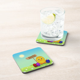 Cute Happy Easter Baby Chick Drankjes Onderzetter