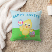 Cute Happy Easter Baby Chick Easter Bunny Kussen (Deken)