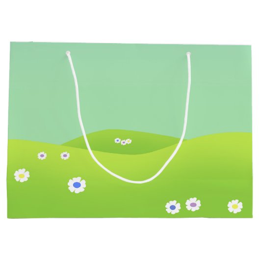 Cute Happy Easter Baby Chick Large Cadeautasje (Achterkant)