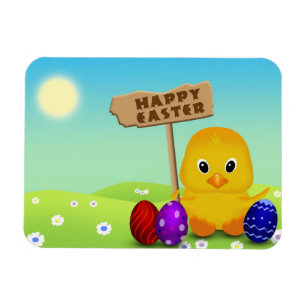 Cute Happy Easter Baby Chick Magneet