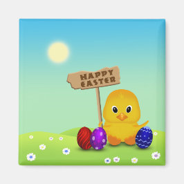 Cute Happy Easter Baby Chick Magneet