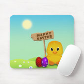 Cute Happy Easter Baby Chick Muismat (Met muis)