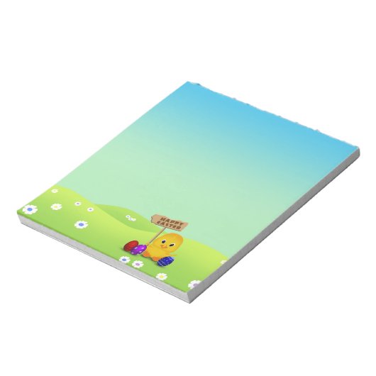 Cute Happy Easter Baby Chick Notitieblok (Linkerzijde)