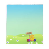 Cute Happy Easter Baby Chick Notitieblok (Voorkant)