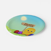 Cute Happy Easter Baby Chick Papieren Bordje (Gekanteld)