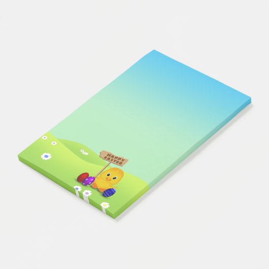 Cute Happy Easter Baby Chick Post-it® Notes (Schuin)