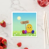 Cute Happy Easter Baby Chick Servet (Insitu)