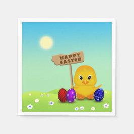 Cute Happy Easter Baby Chick Servet