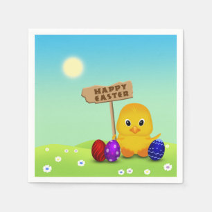 Cute Happy Easter Baby Chick Servet