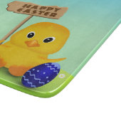 Cute Happy Easter Baby Chick Snijplank (Hoek)
