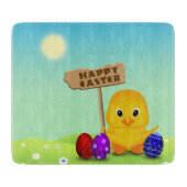 Cute Happy Easter Baby Chick Snijplank (Voorkant)