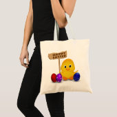Cute Happy Easter Baby Chick Tote Bag (Voorkant (product))