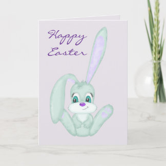 Cute Happy Easter Bunny Feestdagen Kaart