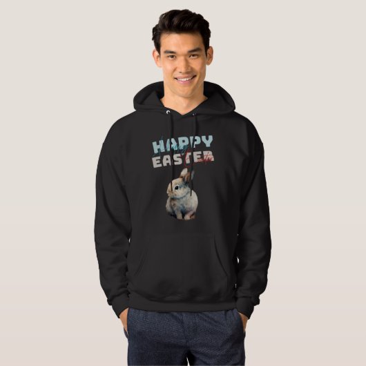 cute happy Easter bunny Hoodie (Voorkant volledig)