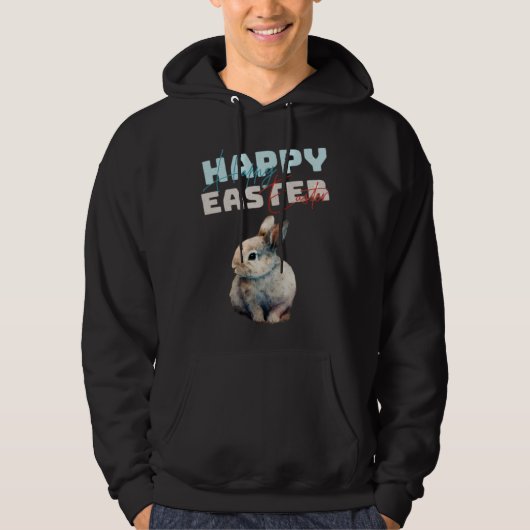 cute happy Easter bunny Hoodie (Voorkant)