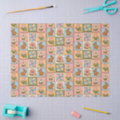 Cute Happy Easter Bunny Quilt Pattern  Tissuepapier (Craft)