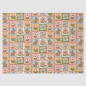 Cute Happy Easter Bunny Quilt Pattern  Tissuepapier (Voorkant)