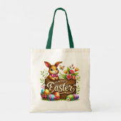 Cute Happy Easter bunny  Tote Bag (Achterkant)