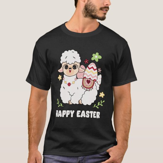Cute Happy Easter Day Egg Hunt Boys Girls Kids She T-shirt (Voorkant)
