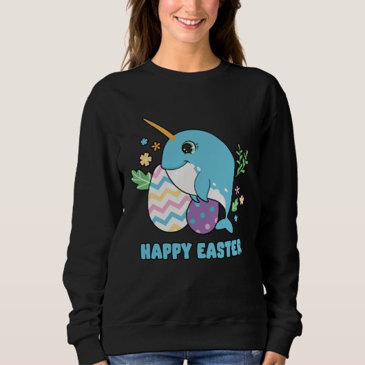 Cute Happy Easter Day Egg Hunter Boys Girls Kids O Trui (Voorkant)